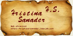 Hristina Sanader vizit kartica